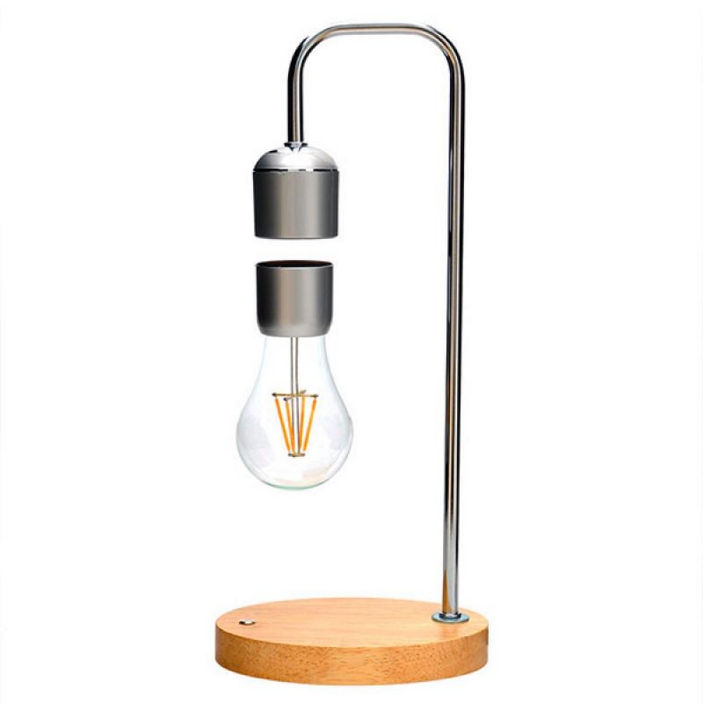 Lampada a Levitazione Magnetica LED con Ricarica Wireless